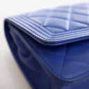 Chanel Blue Lambskin Boy Wa...