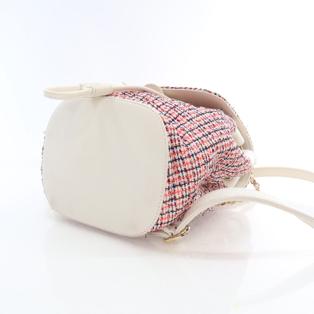 Pre-Owned Chanel Backpack Tweed CC Mania, base view