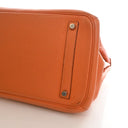 Hermes Orange H Clemence Bi...