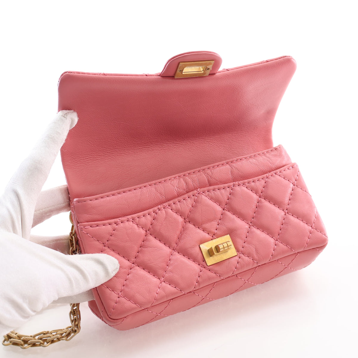 Chanel Aged Calfskin Reissue 2.55 Flap Belt Bag, photo 14 of 16