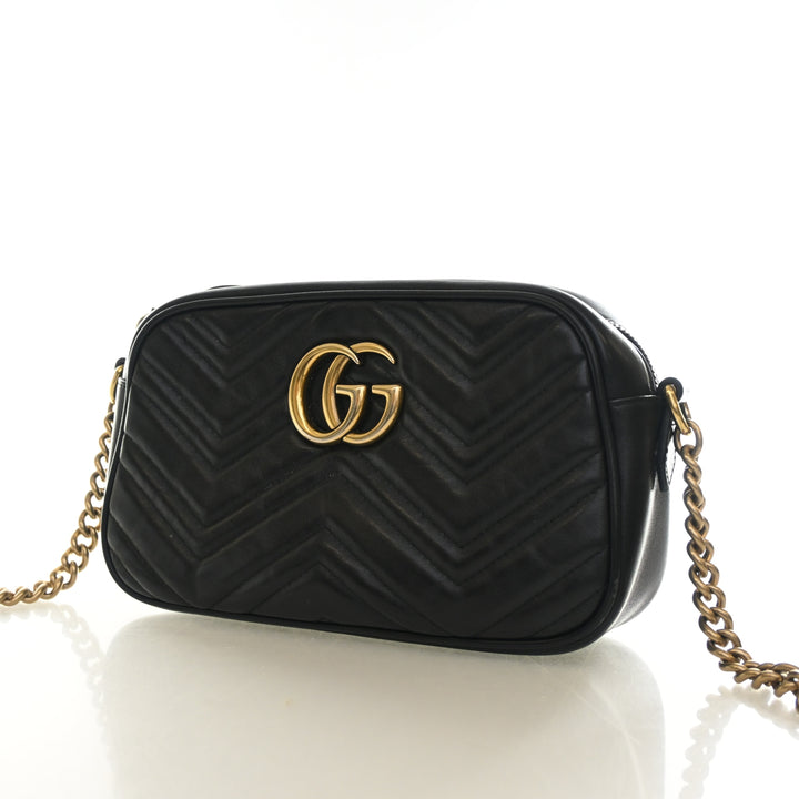 Gucci Small Calfskin GG Marmont Shoulder Bag