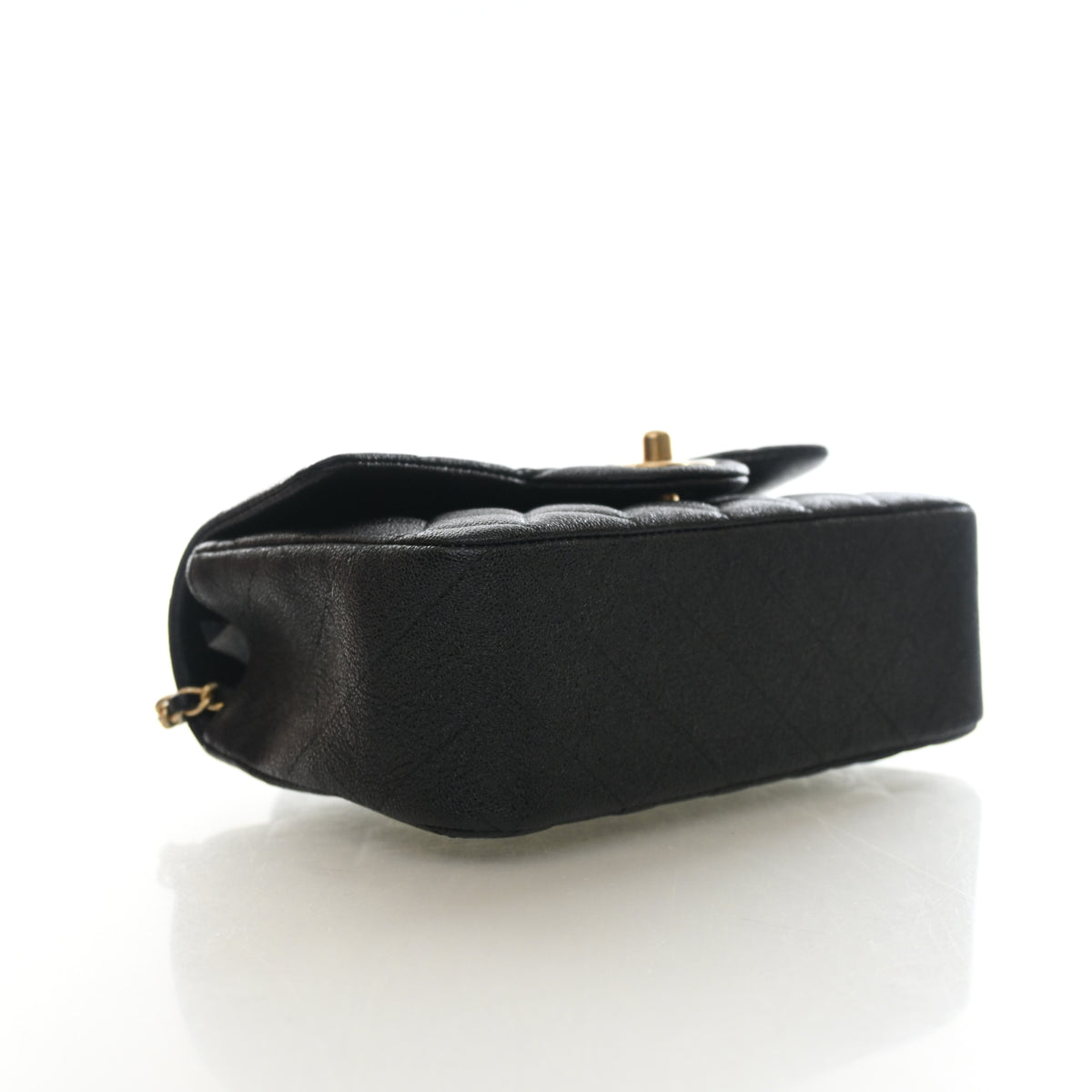 Pre-Owned Chanel Classic Flap Mini Caviar Leather Rectangular Top Handle Bag, base and feet view