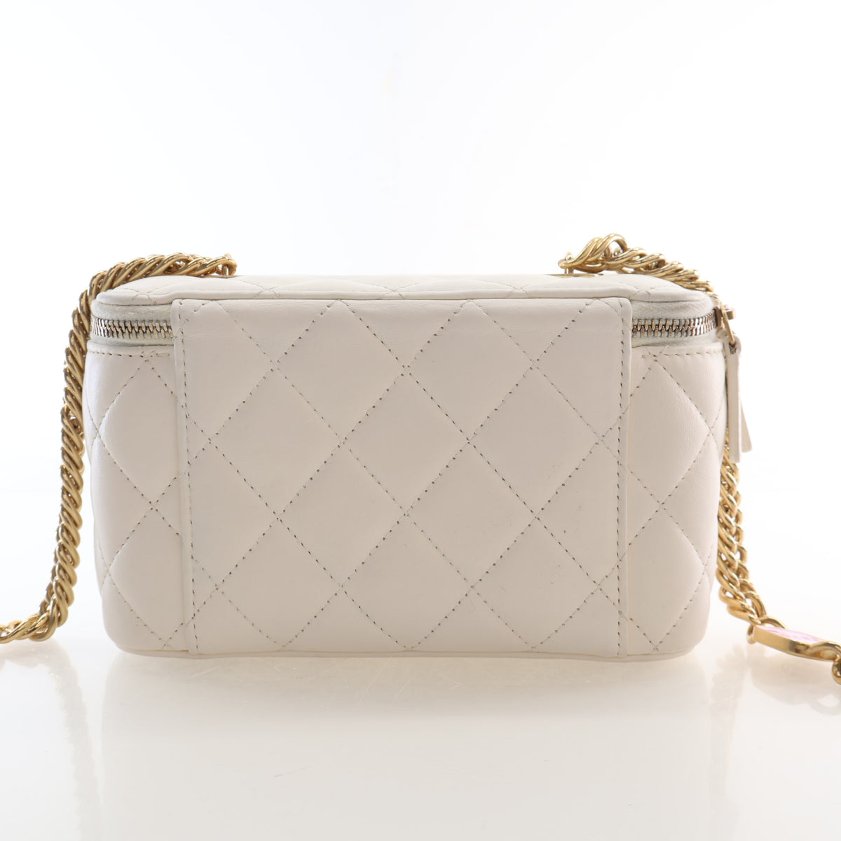 Pre-Owned Chanel Vanity Case Small Lambskin Classic, back view