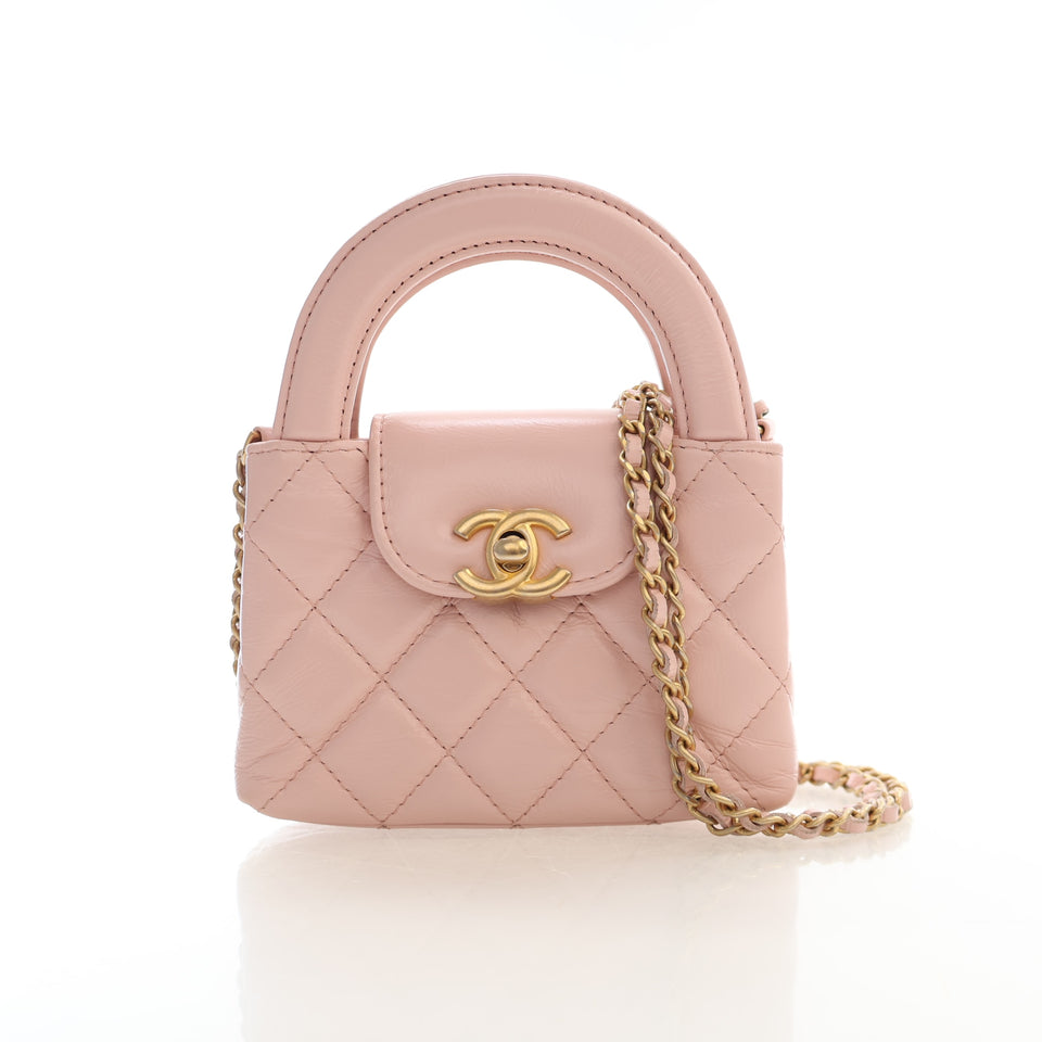 Chanel Nano Aged Calfskin Kelly Top Handle