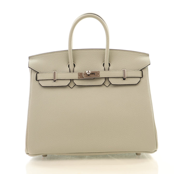 Hermes Gris Neve Togo Birkin 25