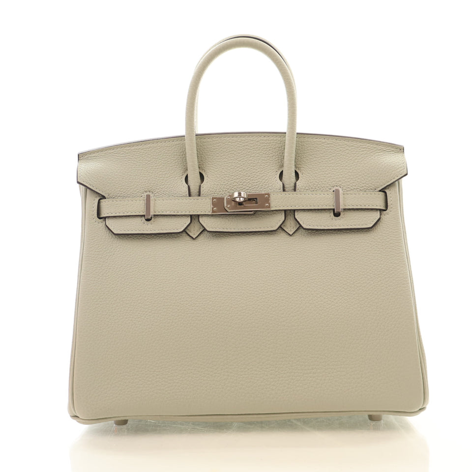 Hermes Gris Neve Togo Birkin 25
