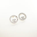 Chanel CC Round Crystal Ear...