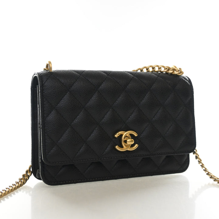 Chanel Caviar Sweetheart Crush Wallet On Chain (WOC)