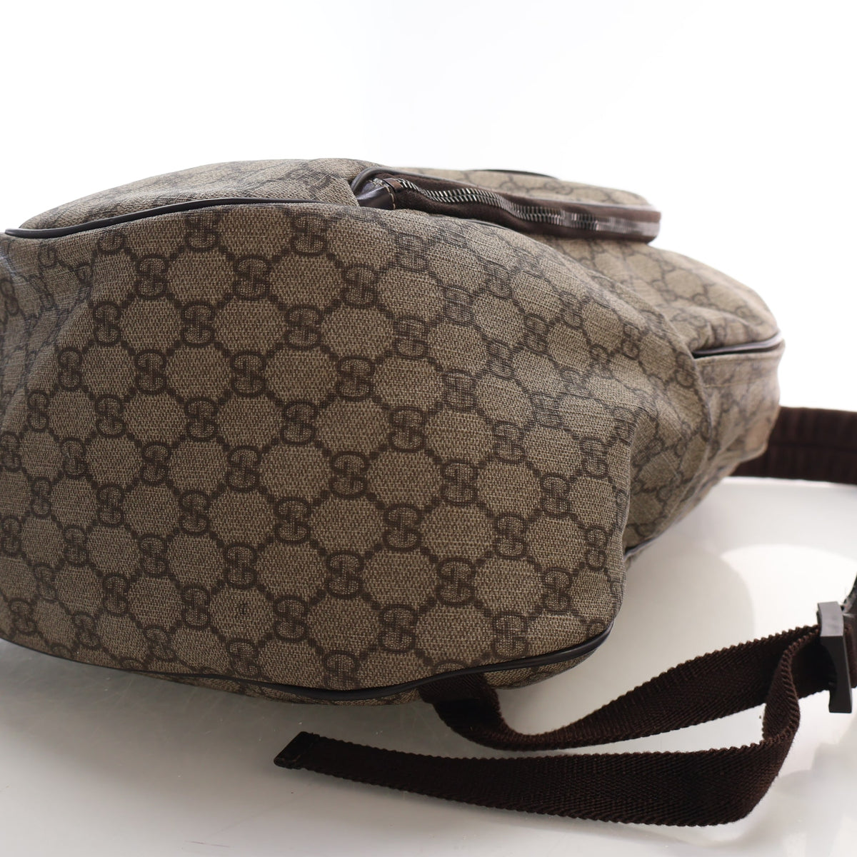 Pre-Owned Gucci Backpack GG Plus Monogram, base and feet view, photo 8 of 15