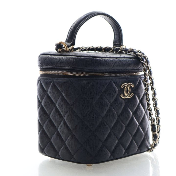 Chanel Small Caviar Top Handle Vanity Case