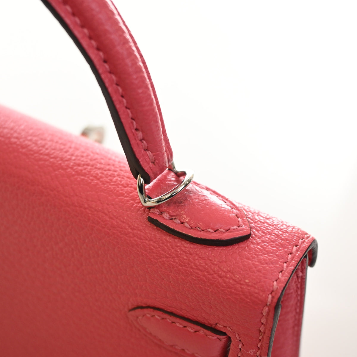 Hermes Rose Lipstick Chevre Mysore Mini Kelly 20, photo 8 of 16