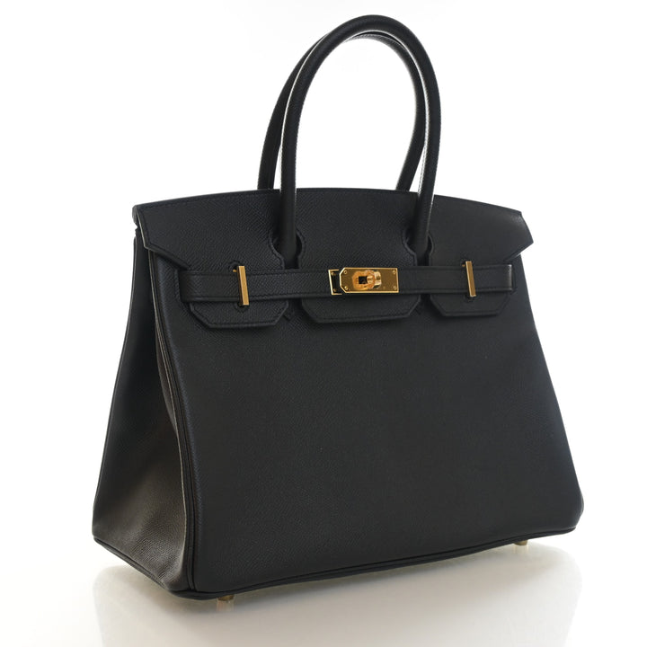 Hermes Noir Epsom Birkin 30