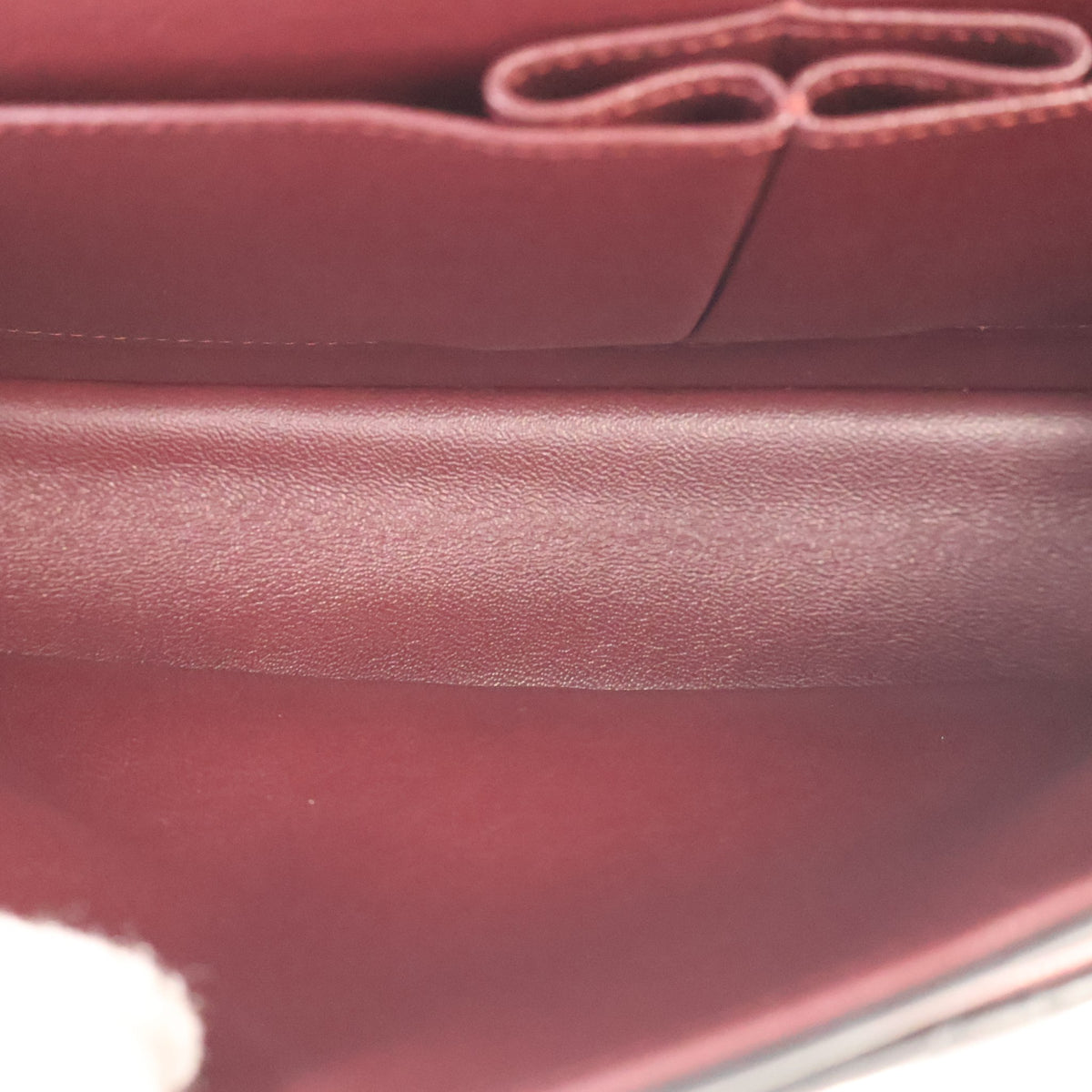 Pre-Owned Chanel Classic Double Flap Medium Lambskin Bag, open interior with lining, photo 15 of 20
