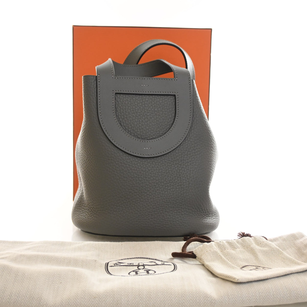 Hermes Gris Meyer Clemence In-The-Loop Bucket 18, photo 12 of 12