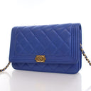 Chanel Blue Lambskin Boy Wa...