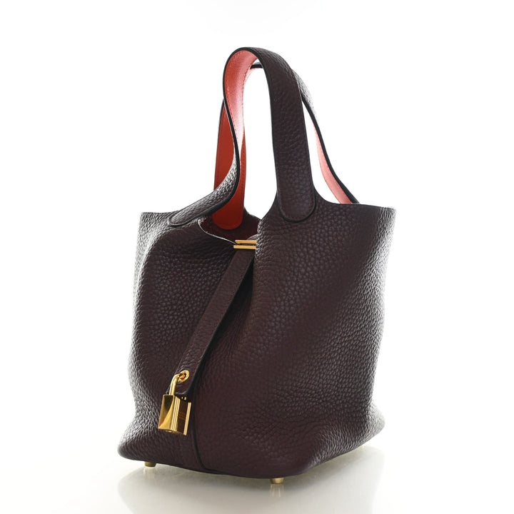 Hermes Rouge H Clemence Picotin Lock 18