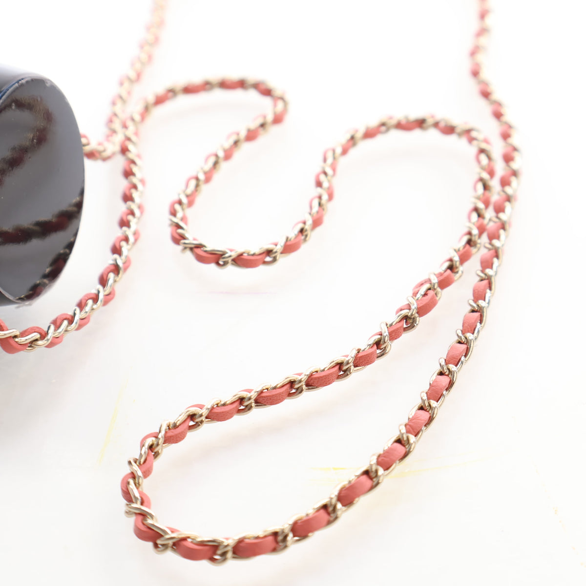 Pre-Owned Chanel Necklace Long Lipstick Holder, strap and chain detail, photo 9 of 10