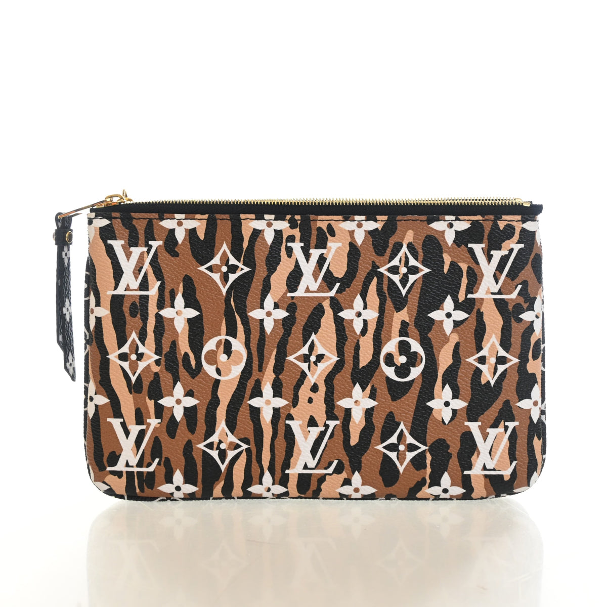 Pre-Owned Louis Vuitton Pochette Monogram Jungle Double Zip, front view, photo 10 of 12