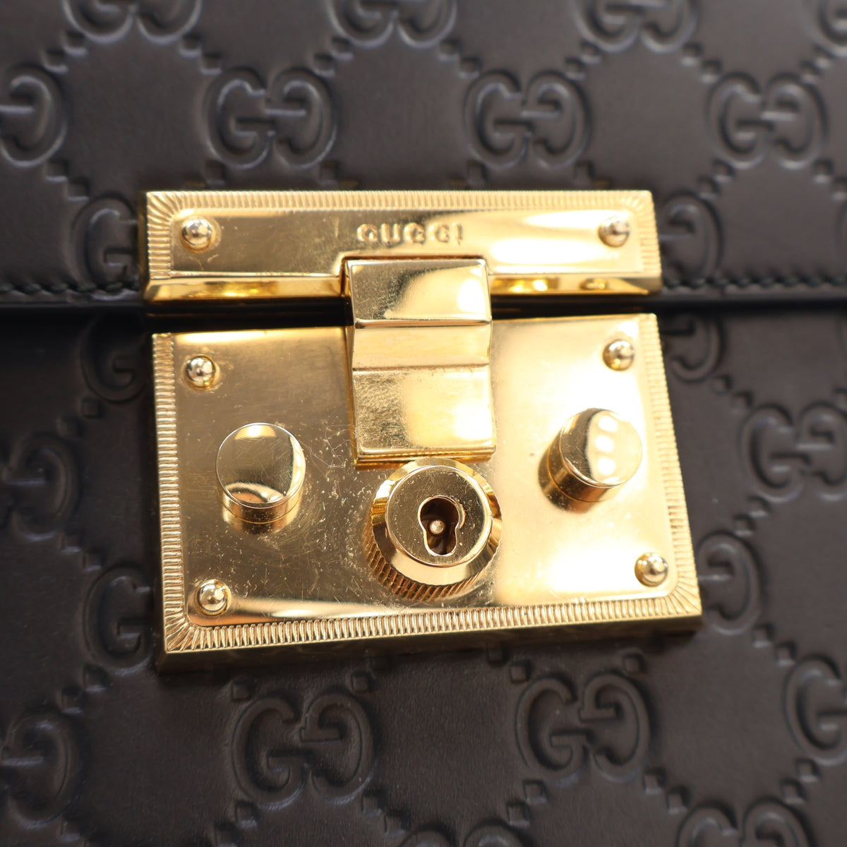 Gucci Small Guccissima Padlock Top Handle Bag, photo 5 of 21