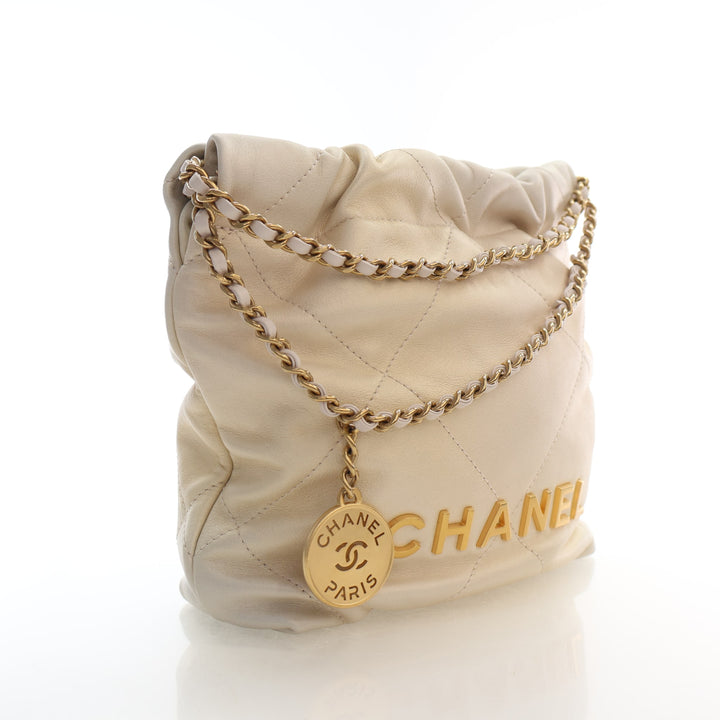 Chanel Mini Calfskin 22 Hobo