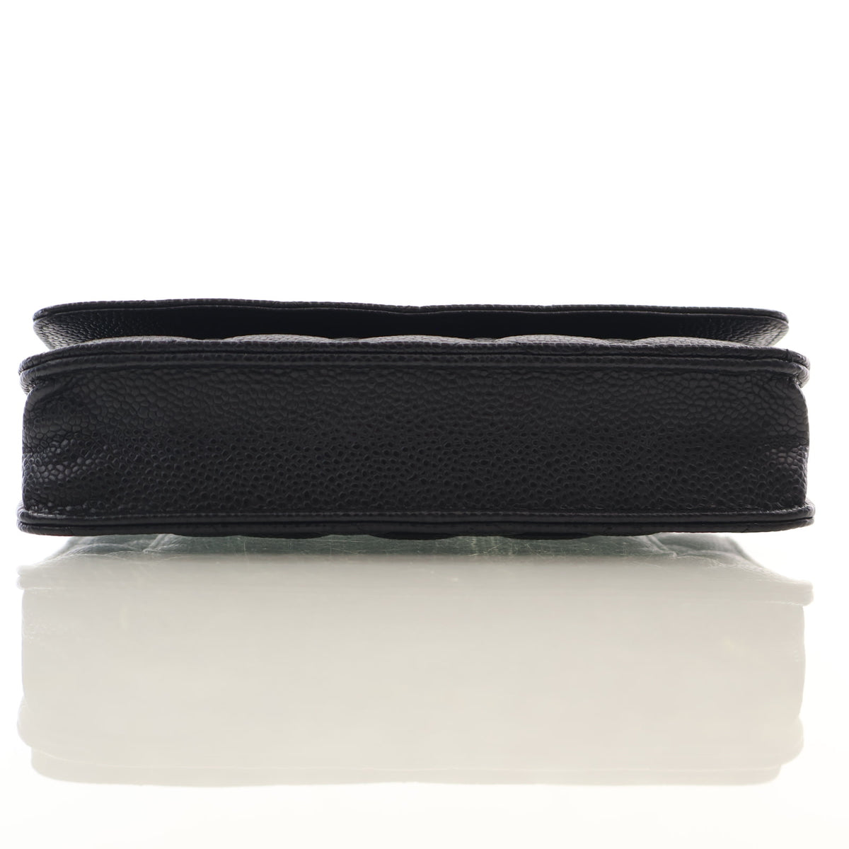 Pre-Owned Chanel Wallet On Chain Caviar Leather WOC, base and feet view, photo 9 of 15