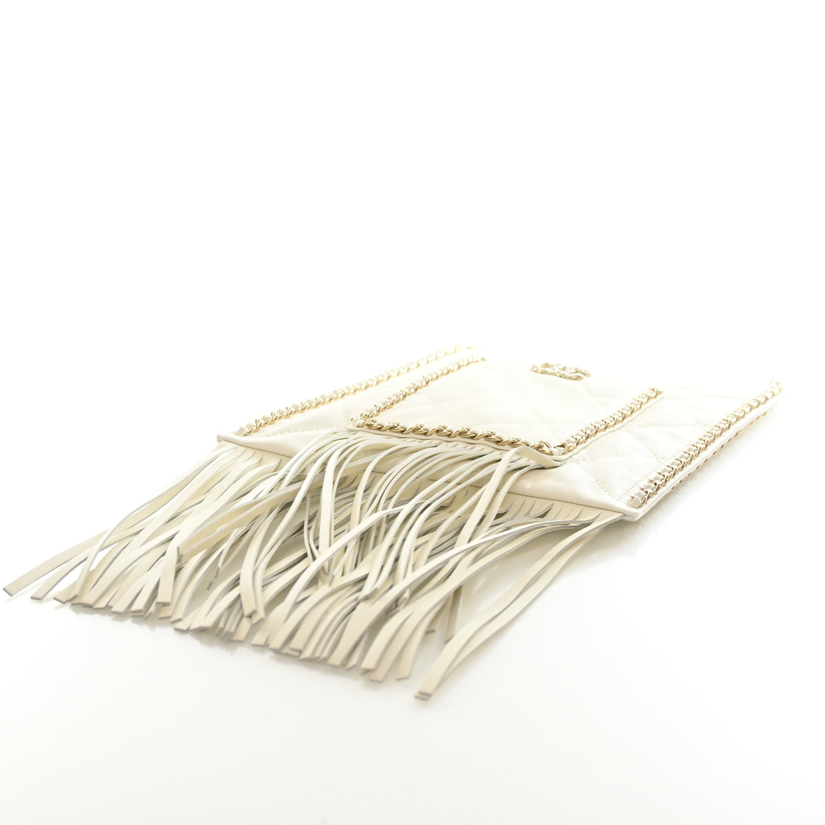 Chanel Lambskin Fringe Flat Shopping Bag, photo 7 of 13
