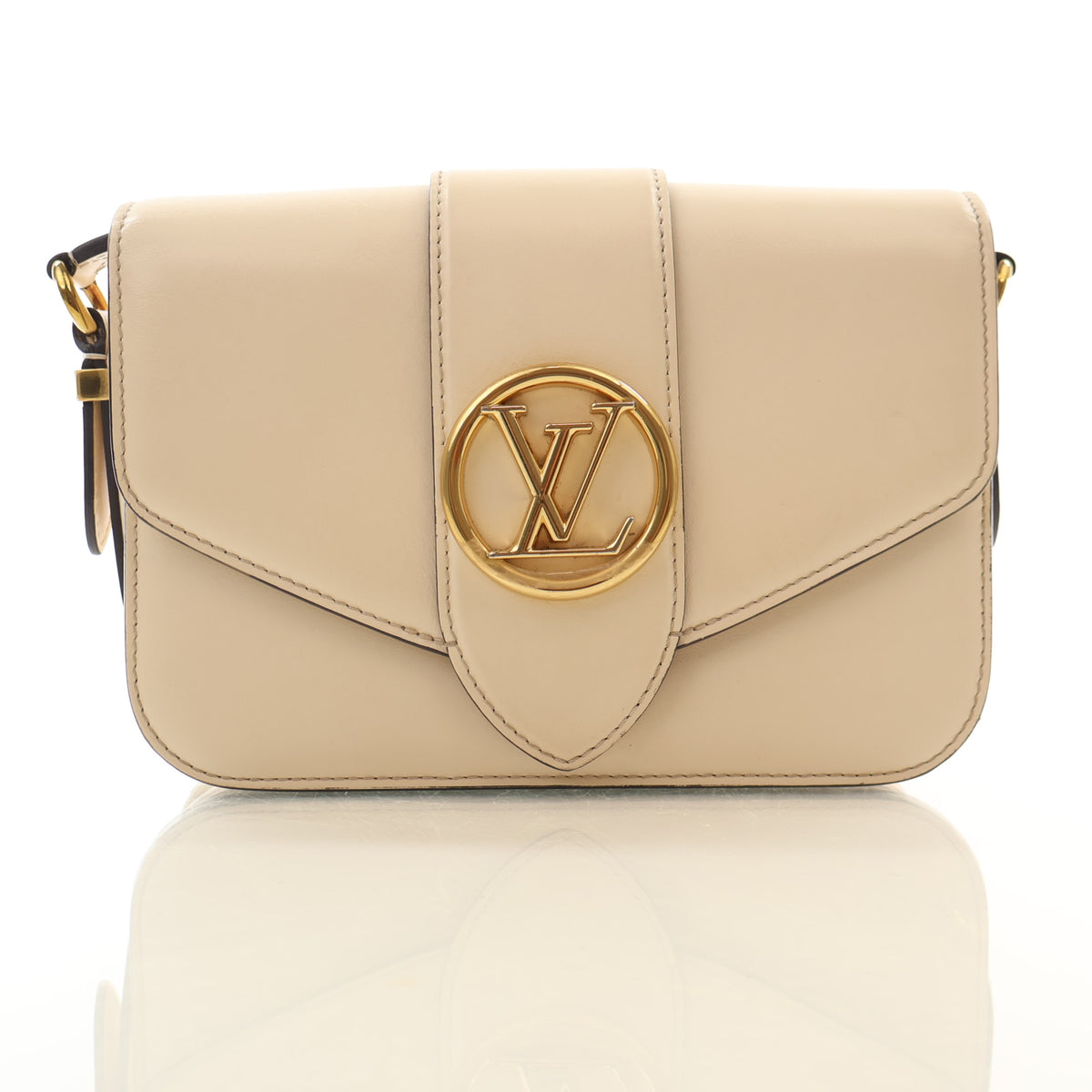 Pre-Owned Louis Vuitton Calfskin LV Pont 9, front view, authenticated at Luxe Du Jour