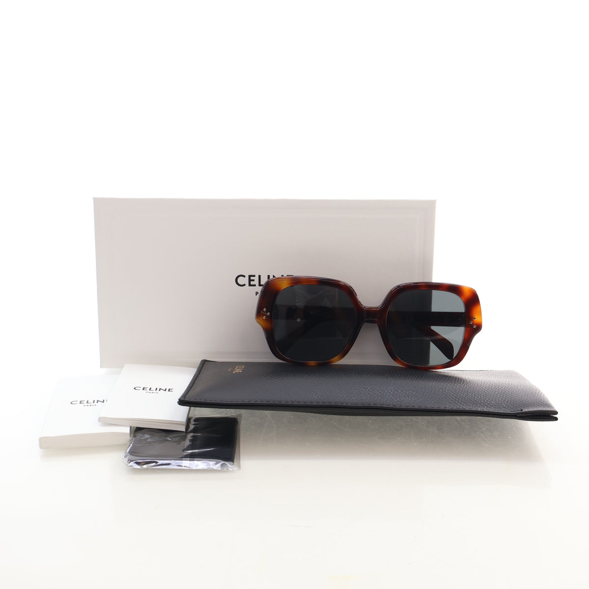 Pre-Owned Celine Sunglasses Square, flat lay