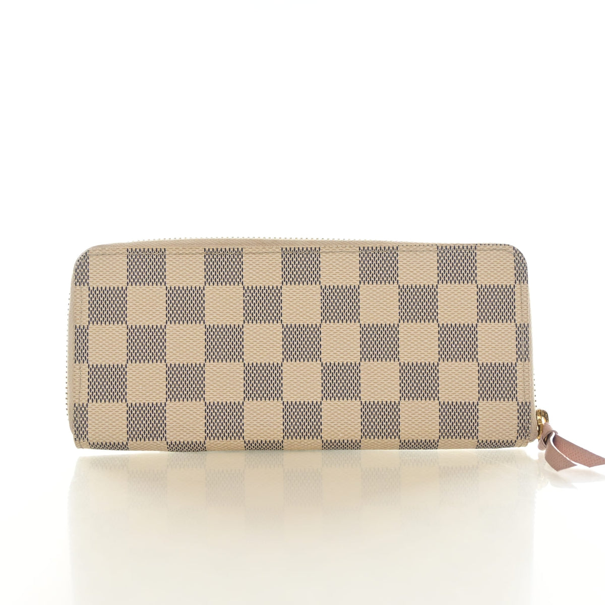 Pre-Owned Louis Vuitton Wallet Damier Azur Clemence Leather, front view, photo 9 of 11