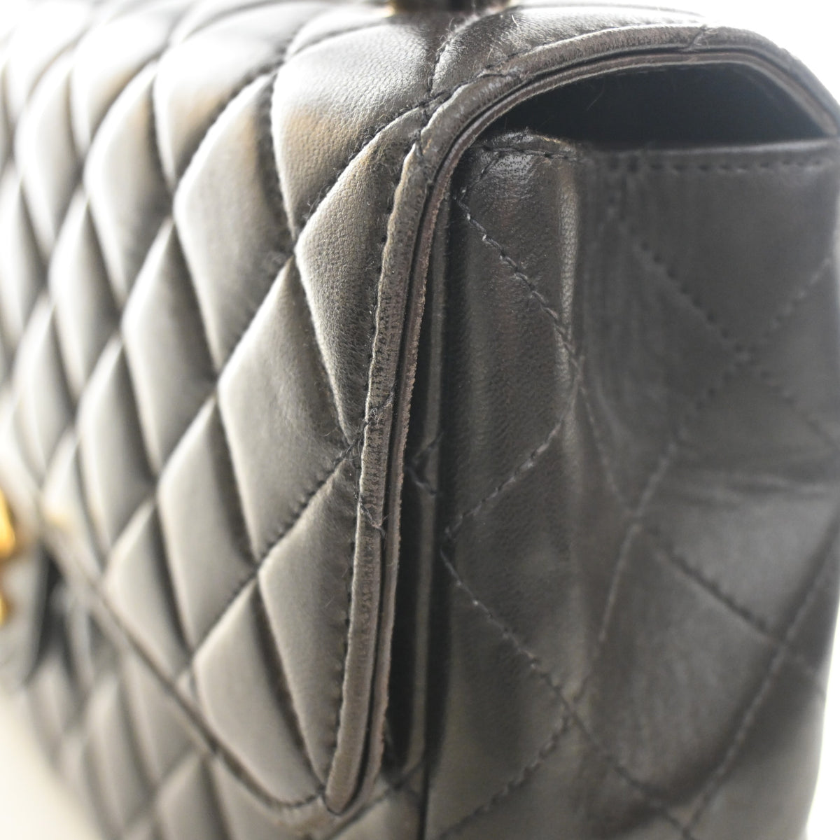 Chanel Vintage Medium Lambskin Rectangular Kelly Top Handle, photo 16 of 22