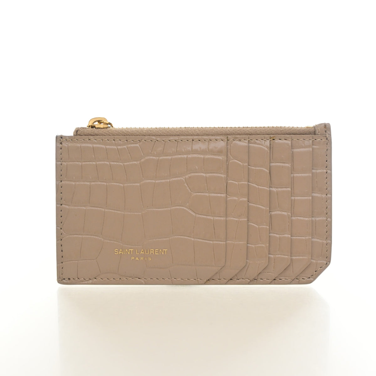 Saint Laurent Embossed Fragments Card Holder, photo 1 of 12