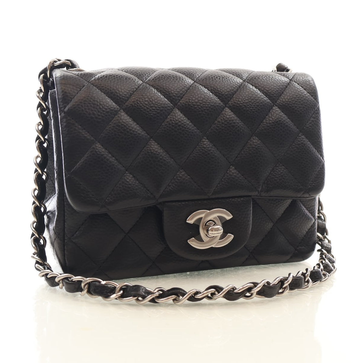 Chanel Mini Caviar Square Classic Flap Bag, photo 2 of 16