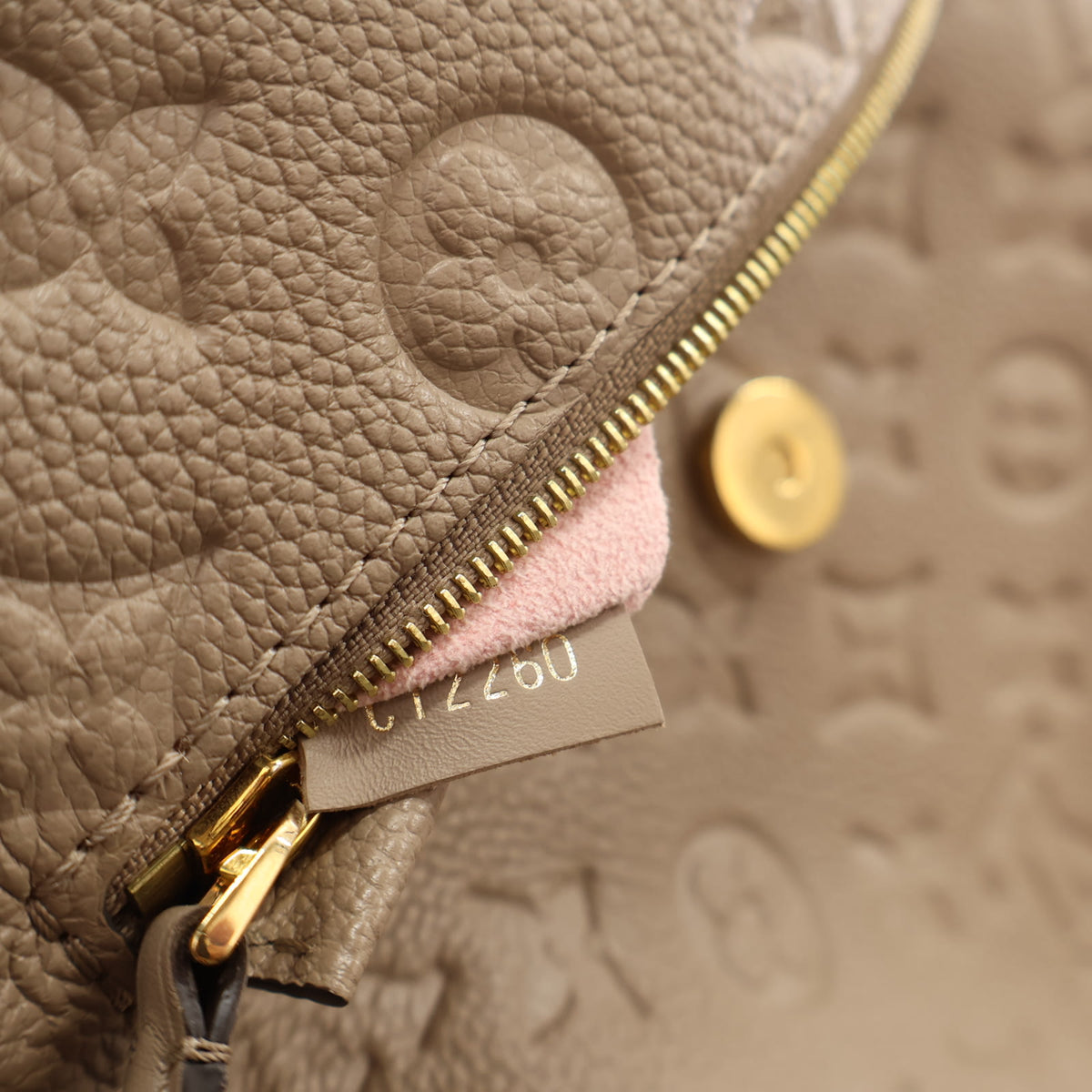 Pre-Owned Louis Vuitton Backpack PM Monogram Montsouris, interior label and date code