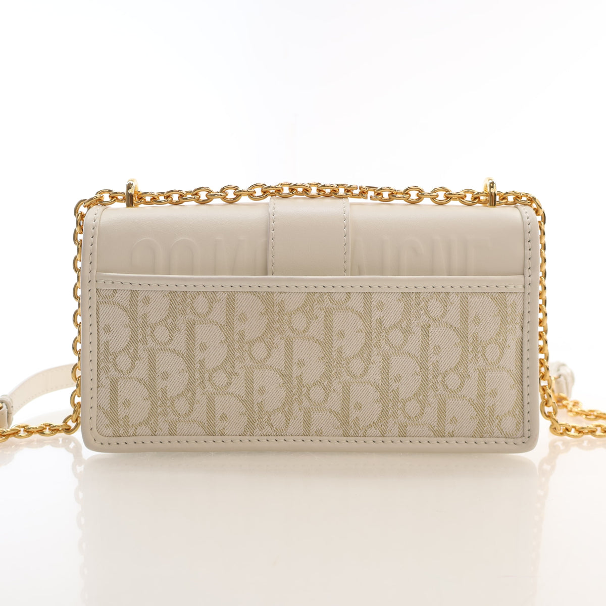Pre-Owned Christian Dior Medium Oblique 30 Montaigne East-west, back view