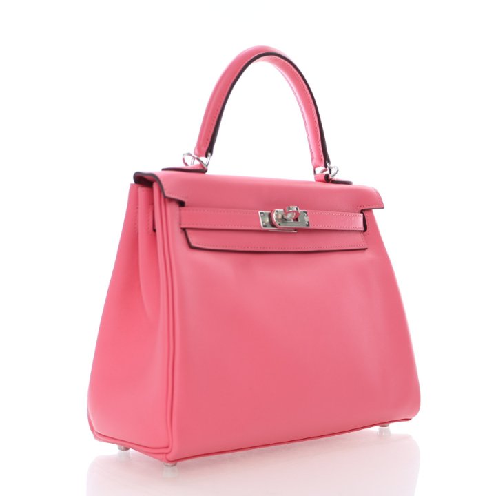 Hermes Rose Azalée Swift Kelly 25
