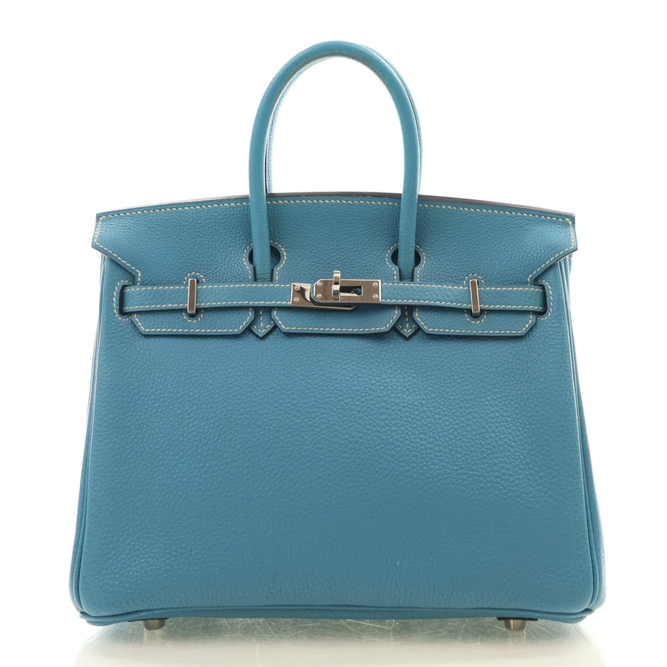 Hermes Bleu Jean Togo Birkin 25