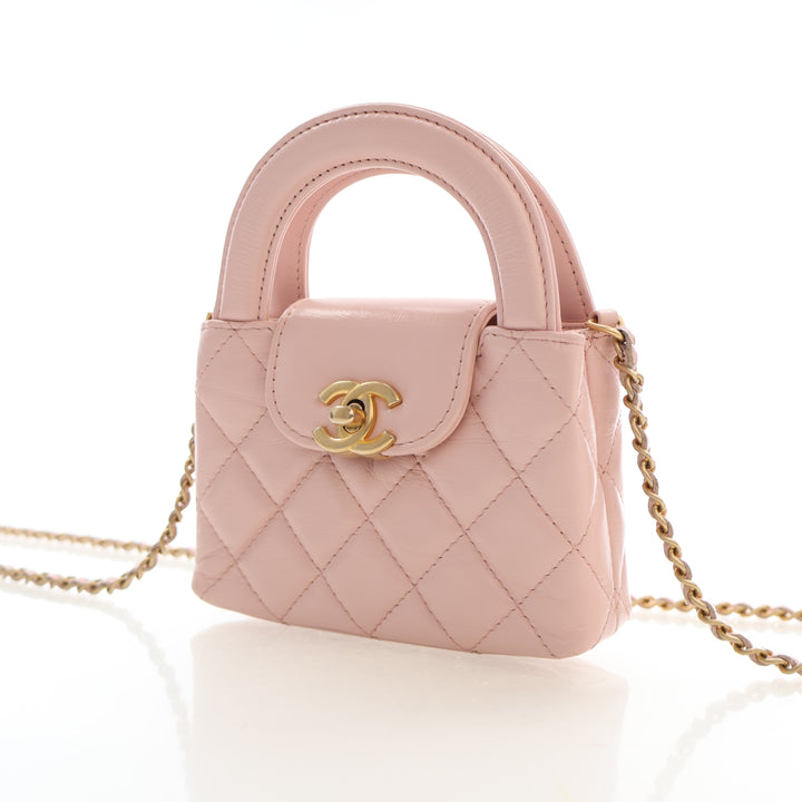 Chanel Nano Aged Calfskin Kelly Top Handle