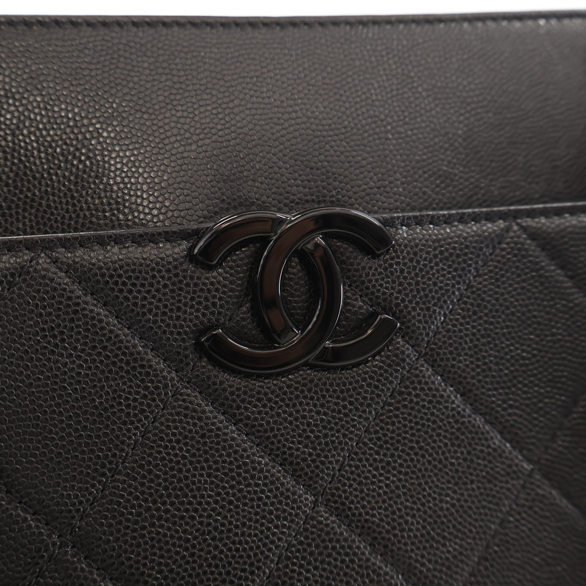 Pre-Owned Chanel Shopping Tote Large Caviar Leather My Everything, logo detail