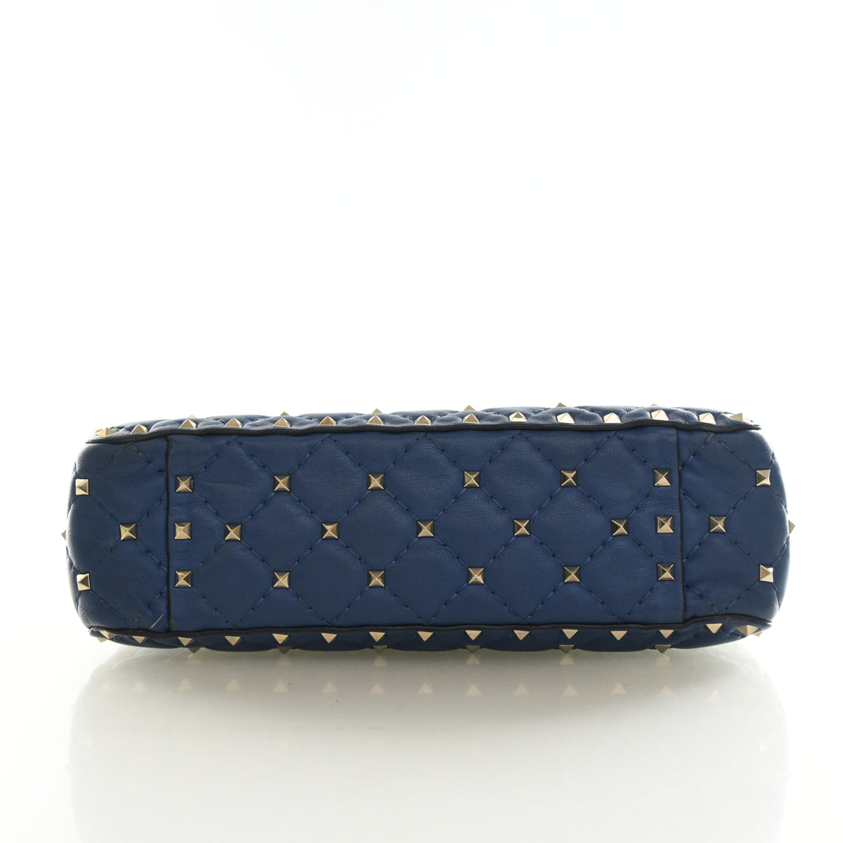 Pre-Owned Valentino Shoulder Bag Lambskin Rockstud Spike, base and feet view, photo 8 of 14