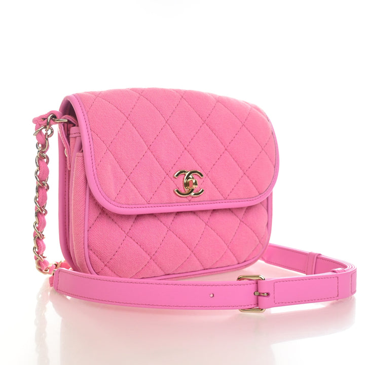 Chanel Small Denim Messenger Flap Bag