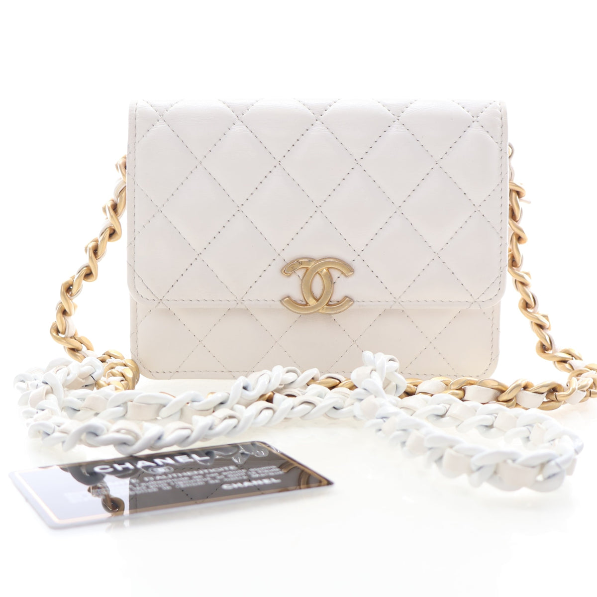 Pre-Owned Chanel Wallet On Chain Lambskin, open front view