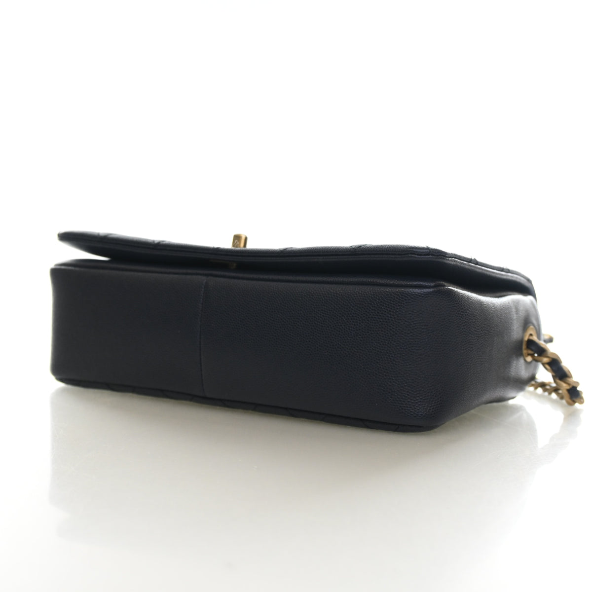 Pre-Owned Chanel Flap Bag Small Caviar Leather Fashion Therapy, side profile, photo 7 of 14