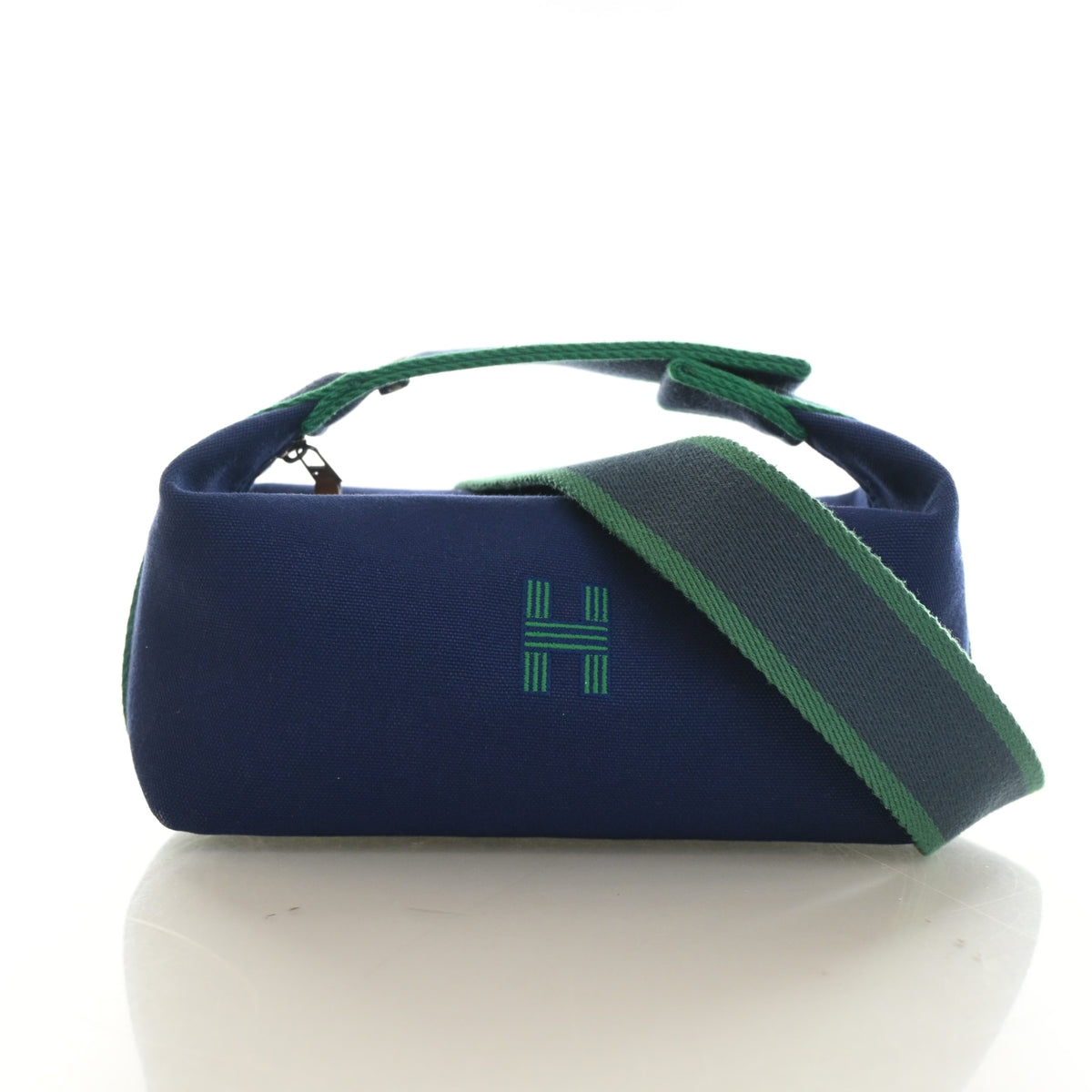 Pre-Owned Hermès Small Marine Toile Bride A Brac Model, front view, photo 15 of 17