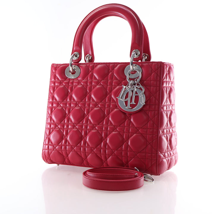 Christian Dior Medium Lambskin Lady Dior