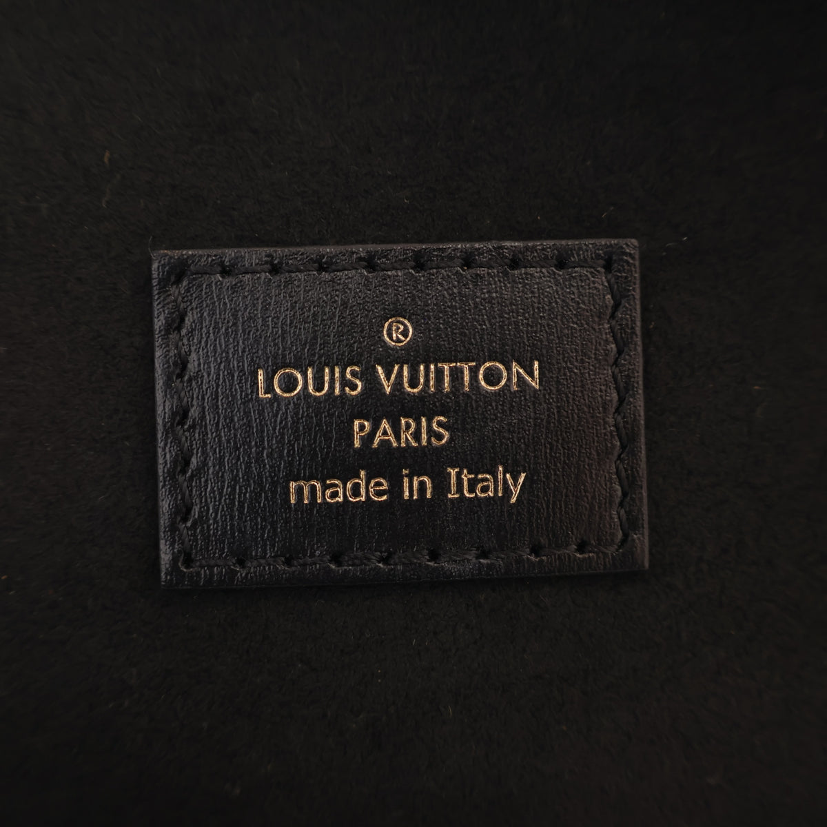 Pre-Owned Louis Vuitton Vanity PM Monogram Embossed Lambskin, interior label and date code