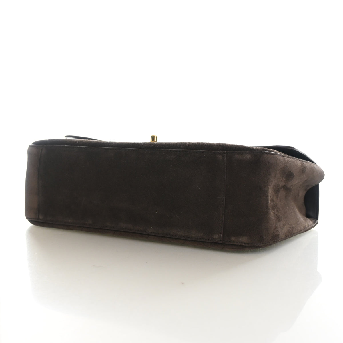 Pre-Owned Chanel Flap Bag Maxi Suede Leather, base view