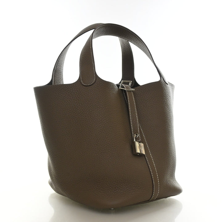 Hermes Etoupe Clemence Picotin Lock 22