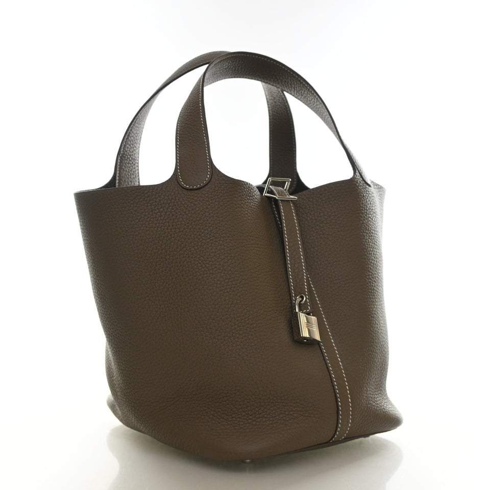 Hermes Etoupe Clemence Picotin Lock 22