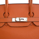 Hermes Orange H Clemence Bi...