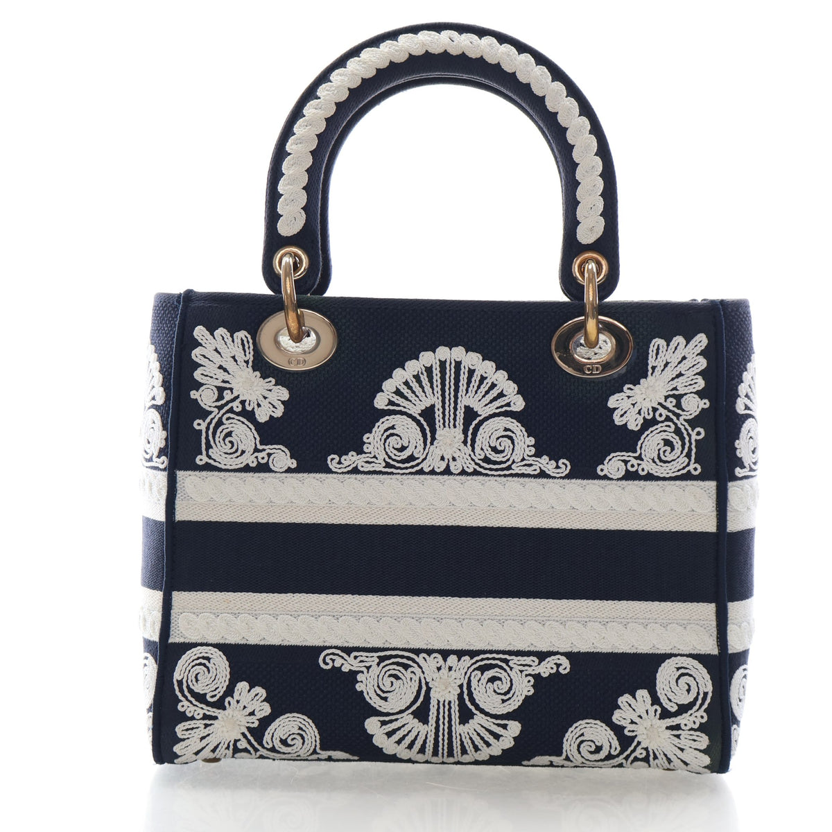 Pre-Owned Chanel Medium Christian Dior Canvas Embroidered Lady D-lite, front view, photo 12 of 16